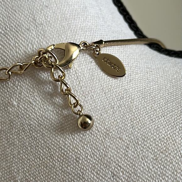 Chico's | Gold Pave Medallion Necklace - Picture 4 of 6